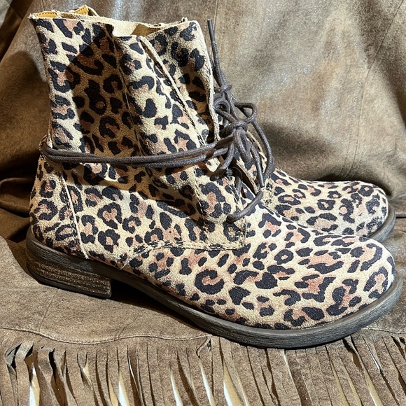 NEW LUCKY BRAND BOOTS LEOPARD PRINT SZ 6.5 - Picture 5 of 5